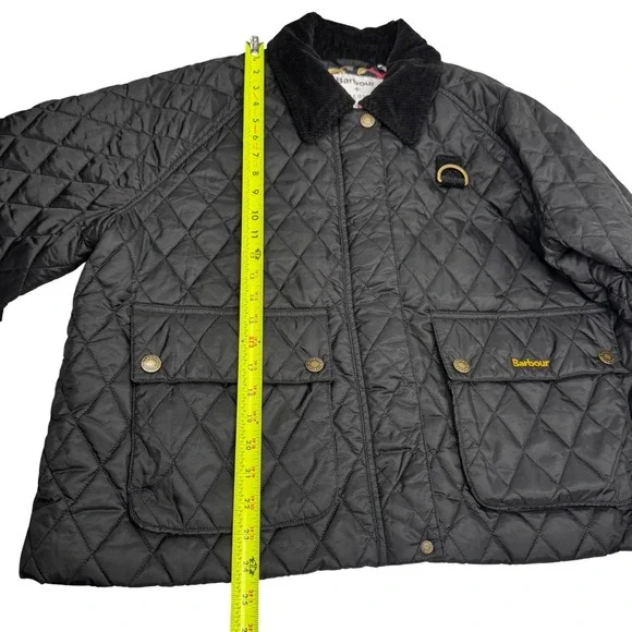 Barbour x Tuckernuck Kinsley Quilted Jacket Black Floral Lined Womens Sz 12 - Picture 16 of 16